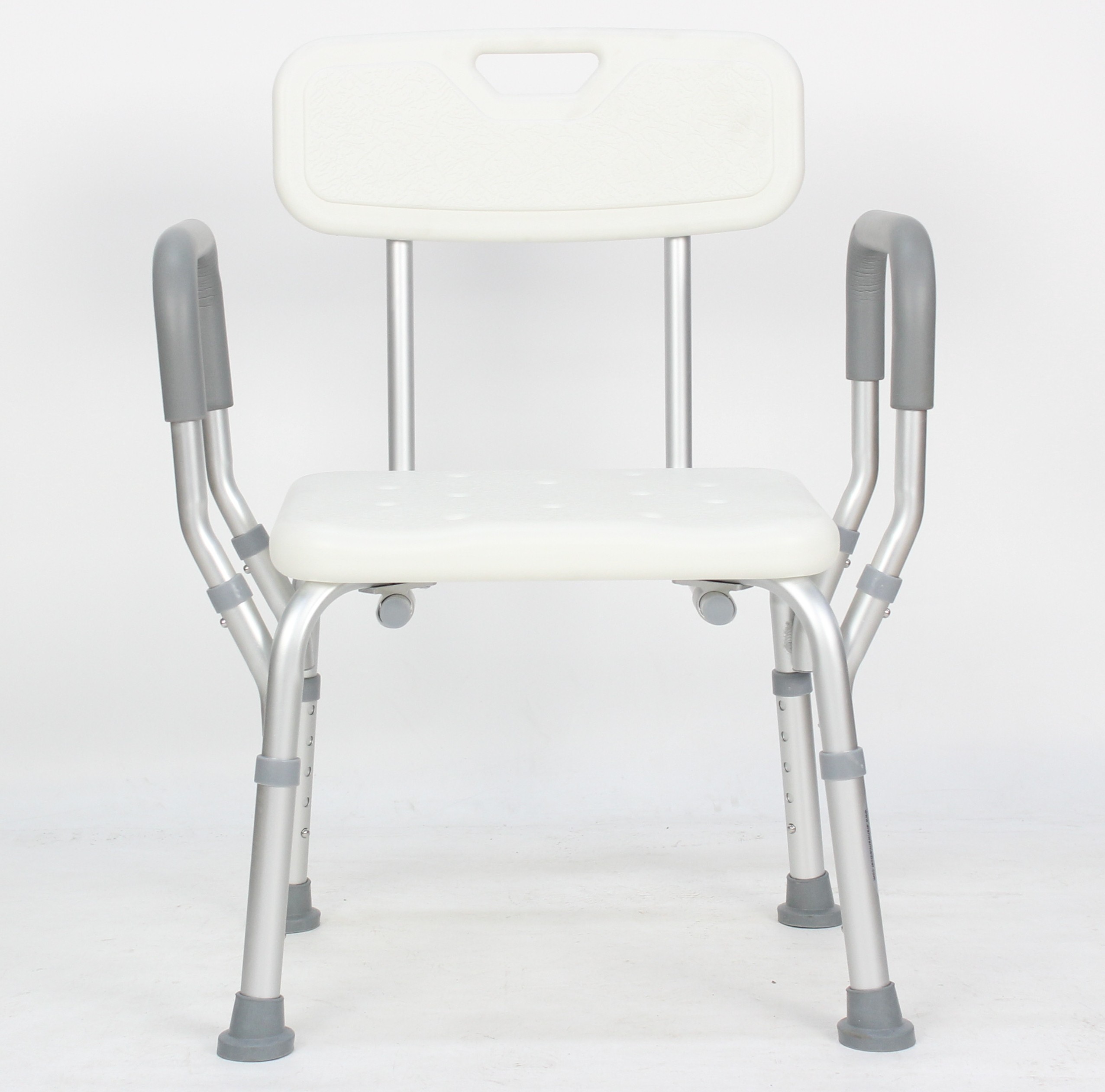 Aluminum Shower Chair with arm and backrest, Protector