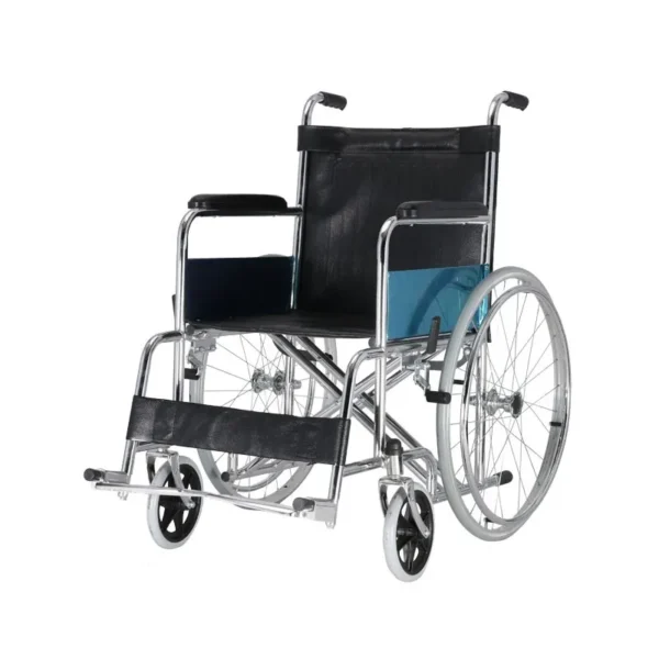 Wheelchair 20", Standard Double Bar, Black Protector