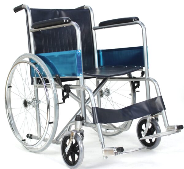 Wheelchair 20", Standard Double Bar, Chrome Plated Protector