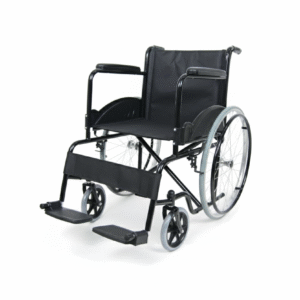 Wheelchair 20", Standard SS Single Bar, Black, Protector