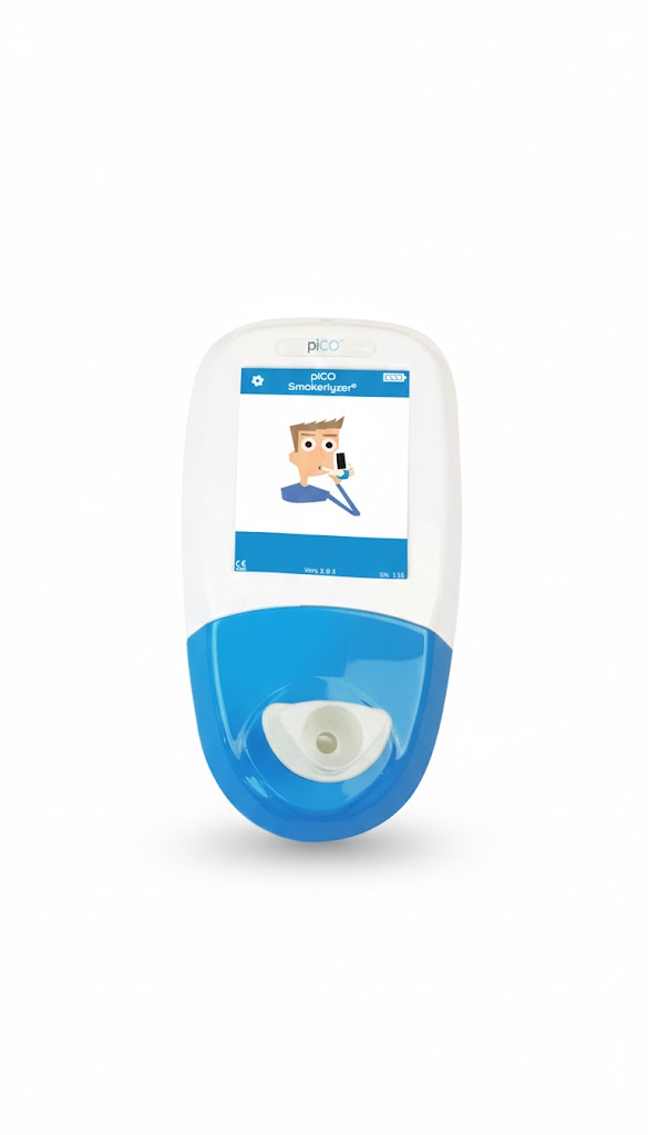 Pico Smokerlyzer (Multi2) with 200 steribreath eco mouthpieces , 12 D-Pieces and pouch - Image 3